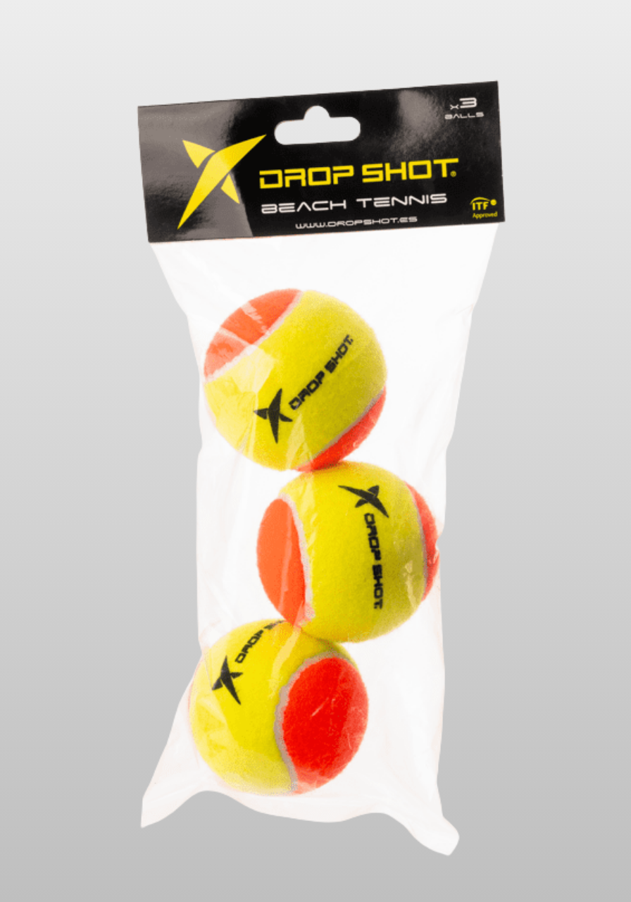 BOLA DE BEACH TENNIS DROP SHOT - BOLA OFICIAL TERNO (3 UNIDADES)